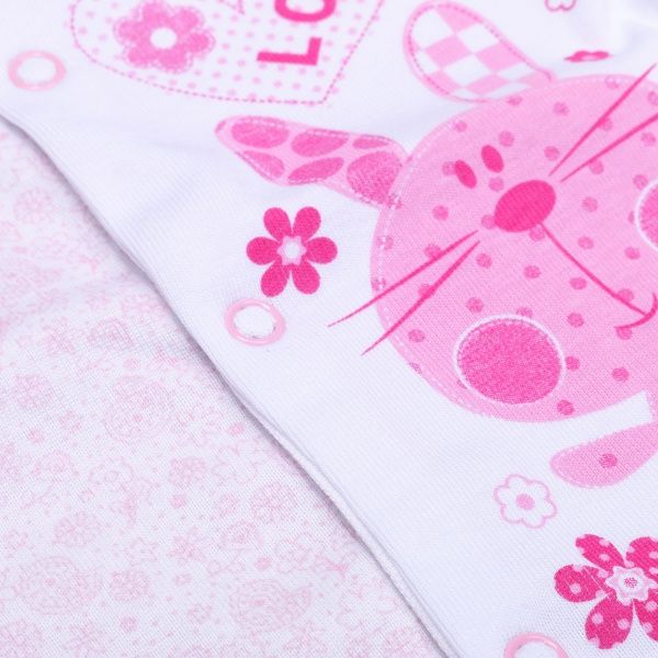 Комбінезон Маленькие люди 402-125 р.74-80 рожевий із білим 