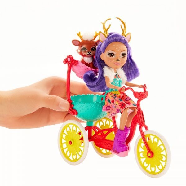Игровой набор Enchantimals Трилосипед Денисы и Спринта