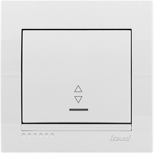 Выключатель проходной одноклавишный Lezard Deriy с подсветкой 10 А 250В IP20 белый