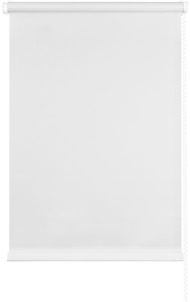 Ролета мини Delfa Лен 48x160 см белая 