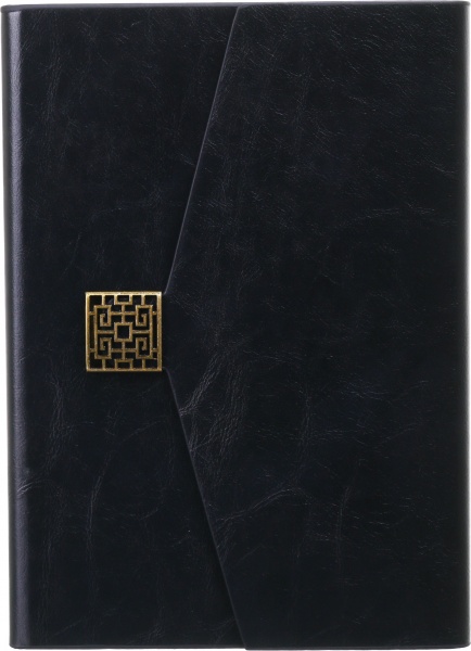 Книга для нотаток Ділова з металевою застібкою А5 чорний