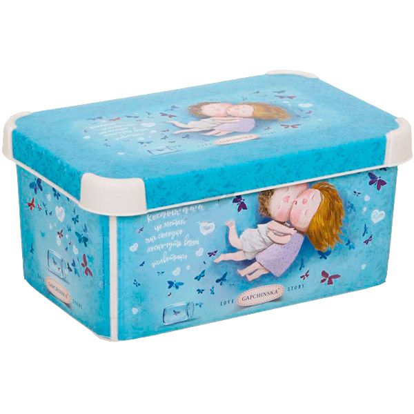 Контейнер пластиковий Curver Love story Gapchinska S блакитний 140x200x300 мм