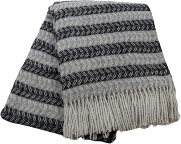 Плед Метро Spire 200x220 см серый с черным Vladi 