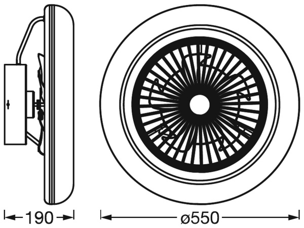 Светильник светодиодный Ledvance Smart+Wifi Round 74 Вт белый CEILING FAN 29W 