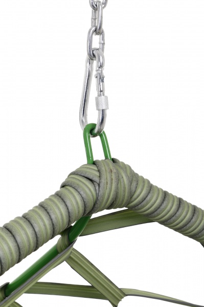 Кресло-кокон Латинос плетение зигзаг зеленый