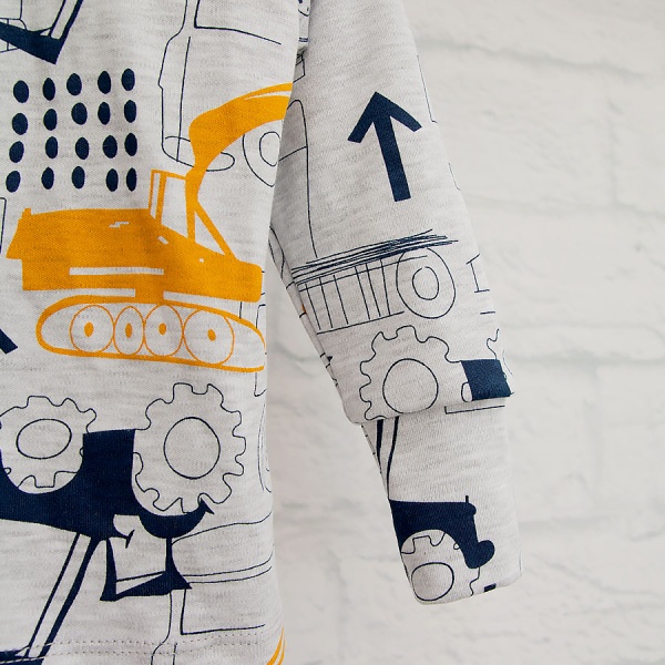 Пижама для мальчиков Blanka Машинки р.92 серый 110256 