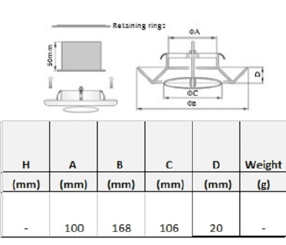 Рамка вентиляційна (анемостат) VP 125 мм пластик білий 