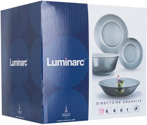 Сервиз столовый Directoire Graphite 19 предметов на 6 персон N5240 Luminarc