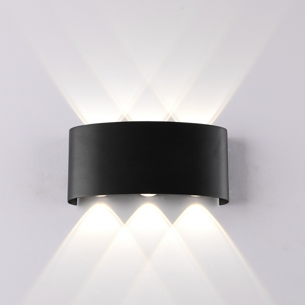 Светильник настенный Hopfen Lens-6 BK 6x6 Вт черный