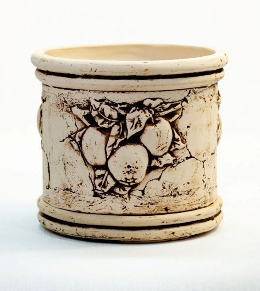 Горшок керамический Айва круглый 8,5л бежевый 