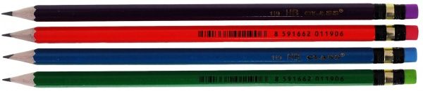 Набор карандашей чернографитных HВ 3 шт. с ластиком Neon цвет в ассортименте 119 CLASS