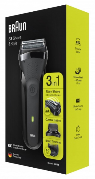 Електробритва Braun Series 3 300BT black/black 