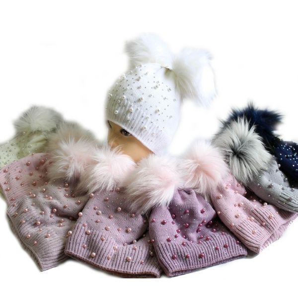 Шапка для девочек р.50-52 в ассортименте 1605