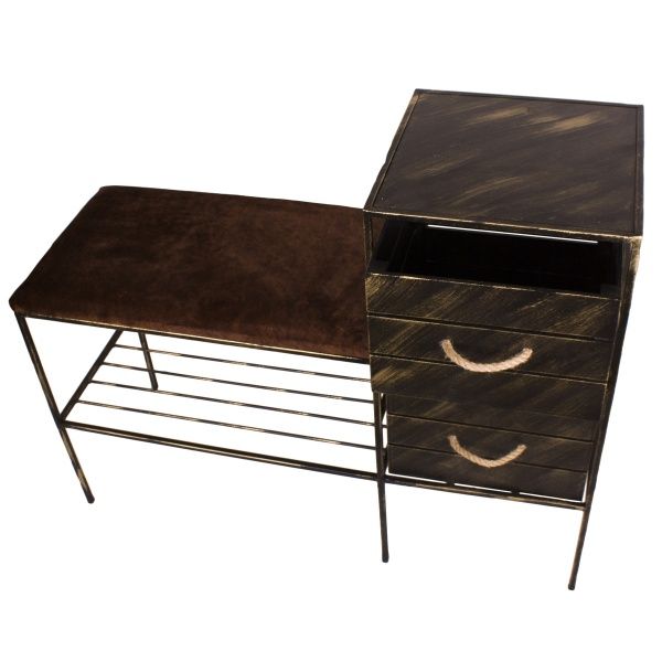 Банкетка Метал Арт Прованс венге 