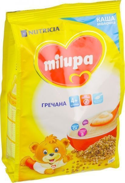 Каша молочна Milupa від 4 місяців Гречана 590085293113 210 г 