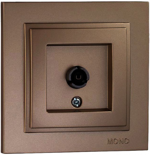 Розетка TV кінцева без заземлення Mono Despina без шторок без кришки білий 102-232305-138