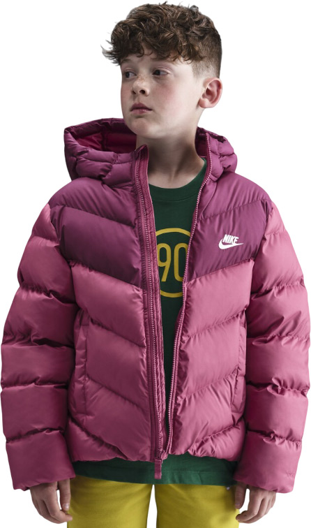 Пуховик дитячий зимовий Nike K NSW TF ADP Puffer Colorblock IB6164-634 р.L рожевий