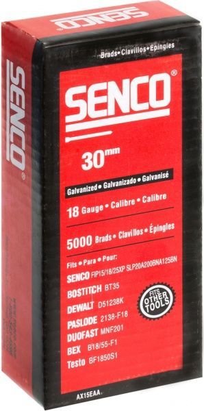 Цвяхи для пневмостеплера Senco AX 30 мм 5000 шт.