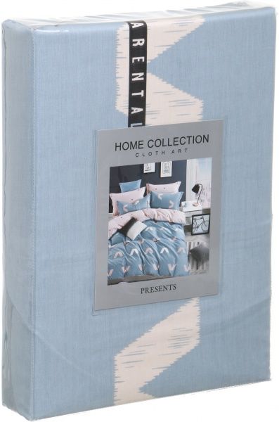 Комплект постельного белья Stars on beige 2 голубой с белым 