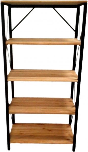 Этажерка LEVOR Wood Лофт на 5 полок 1520x750x400 мм черный