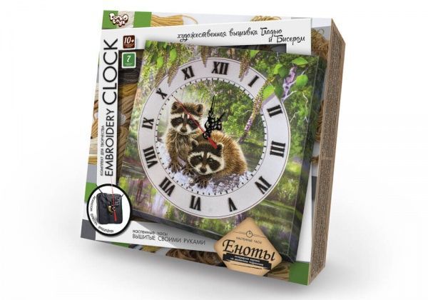 Набор для творчества Danko Toys Embroidery clock EС-01-01, 02, 03, 04