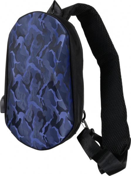 Сумка через плече Панцир синій камуфляж