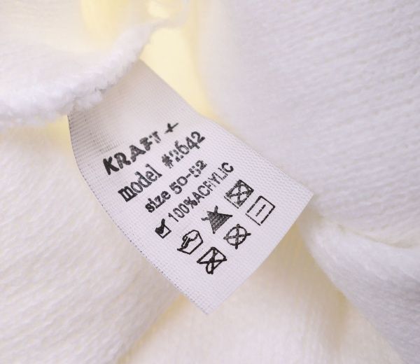 Шапочка детская для девочки Kraft+ арт. 2642 р.50-52 белый 