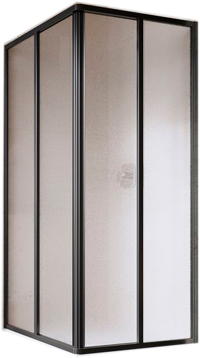 Душевое ограждение Ravak Supernova SRV2-S + SRV2-S черный+grape 14VA03O2ZG