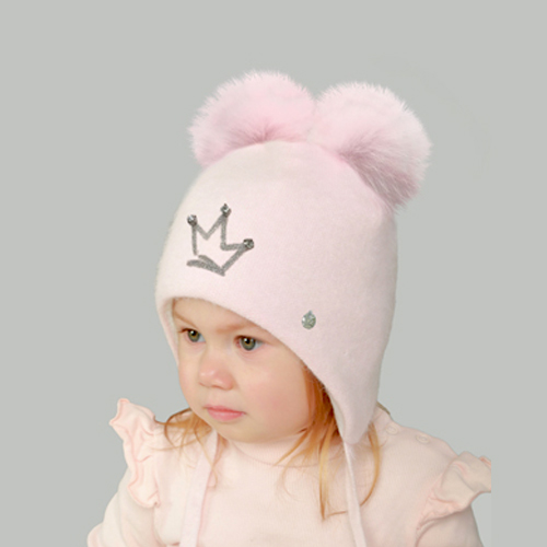 Шапка для девочек Elf-kids Джой р.46 розовый 