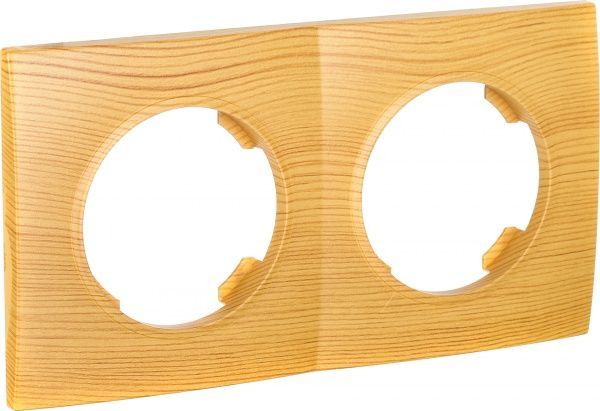 Рамка двухместная HausMark Bela горизонтальная бамбук SNG-FRP.RD20G2-3/Bamboo