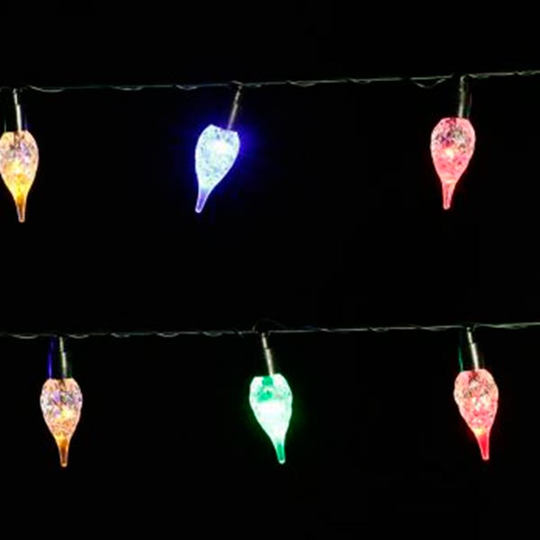 Электрогирлянда линейная Девилон разноцветная встроенный светодиод (LED) 20 ламп 2 м