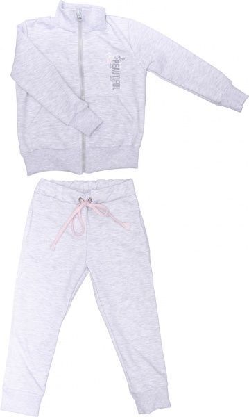 Спортивний костюм Маленькие люди для дівчинки р.104 сірий меланж 