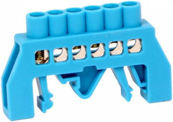 Шина нулевая на DIN-рейку универсальная  E.next (e.bsi.pro.2.6) в изолированном корпусе p0650011