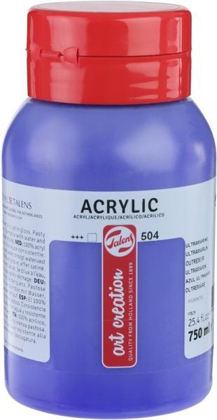 Краска акриловая (504) Ультрамарин 750 мл Talens Art Creation Royal Talens