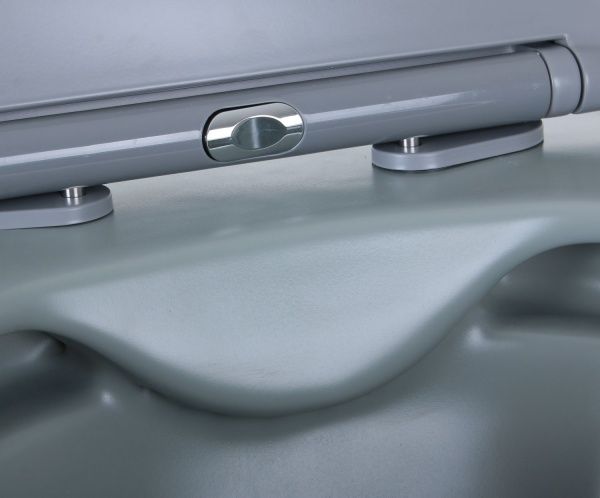 Унітаз підвісний EGO FUSSION S/C SLIM сірий мат