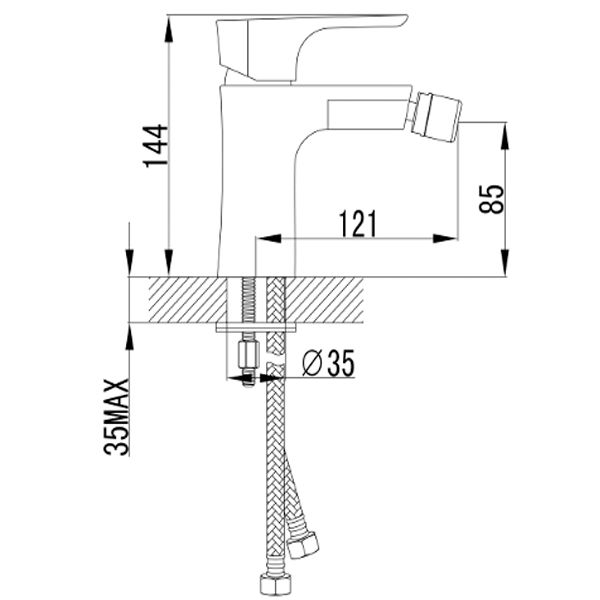 Змішувач для біде Imprese Valtice 40320