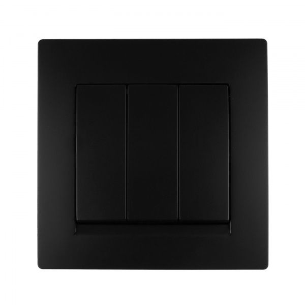 Вимикач триклавішний UP! (Underprice) One Plus без підсвітки 10 А 250В антрацит 706-4242-109