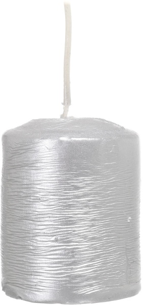 Набір свічок 3,6х6 см 4 шт срібло