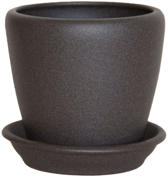 Горшок керамический Ориана-Запорожкерамика Грация №2 крошка прямоугольный 4,5 л шоколад (056-2-129) 