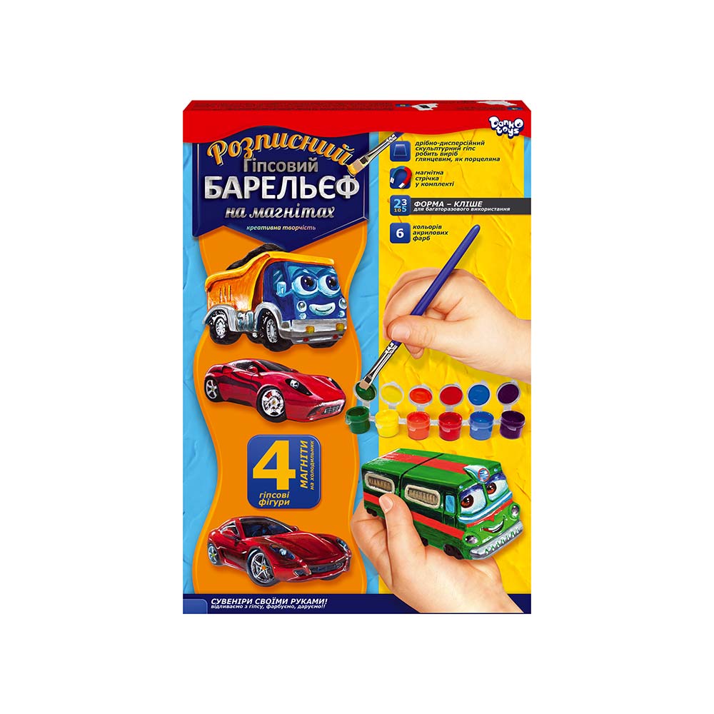 Набір для творчості A Kids Розписний гіпсовий барельєф на магнітах малий РГБ-02-01