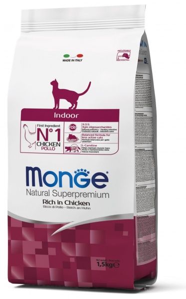 Корм Monge Cat Indoor Chicken 1,5 кг