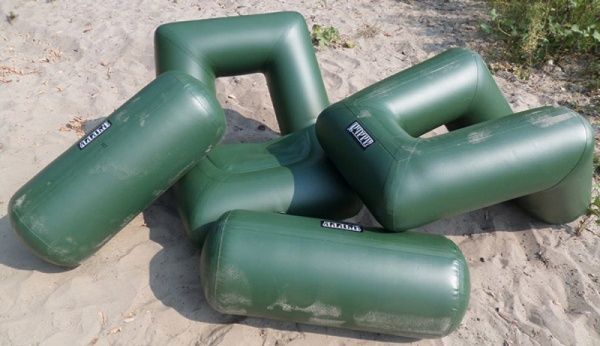 Крісло надувне для човна Ладья ПВХ ЛКН-190-220 зелений