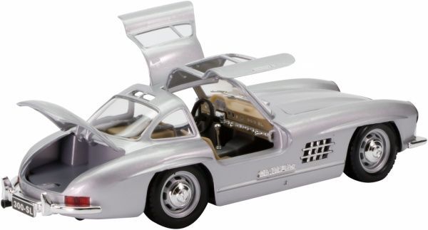 Автомодель Bburago 1:24 MERCEDES-BENZ 300 SL 1954 красный серебристый 18-22023