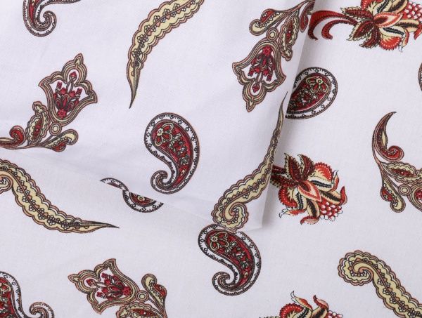 Комплект постельного белья Бута двуспальный евро белый с принтом Rigel 