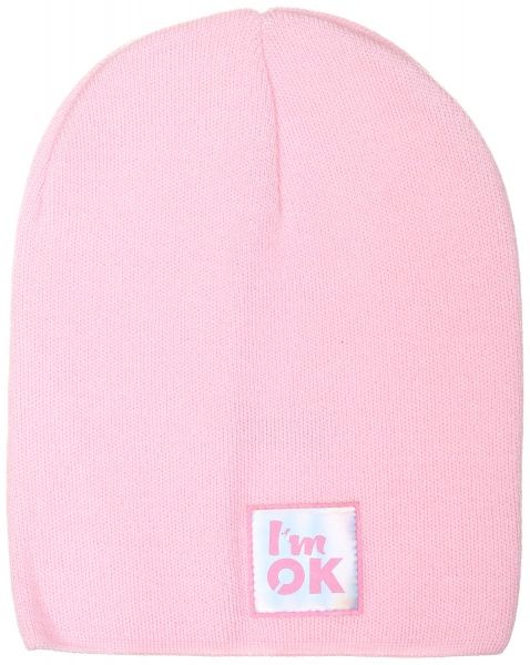 Шапочка дитяча для дівчинки Kraft+ 9693 р.52-54 світло-рожевий 