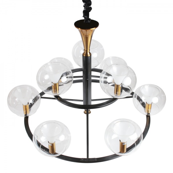 Люстра підвісна Светкомплект Candel L 750-9 9x25 Вт G9 прозорий/чорний 