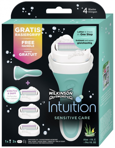 Станок для бритья WILKINSON SWORD Intuition Sensitive Blades 1+3 шт. 4 шт.
