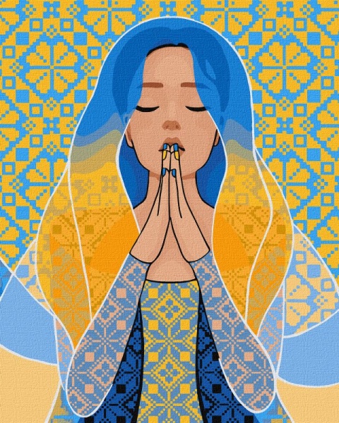 Картина по номерам С мольбой в сердце 40х50см Идейка 