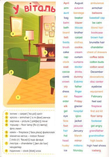 Книга «Наліпки Funny English. Північний полюс(+186 наліпок)»