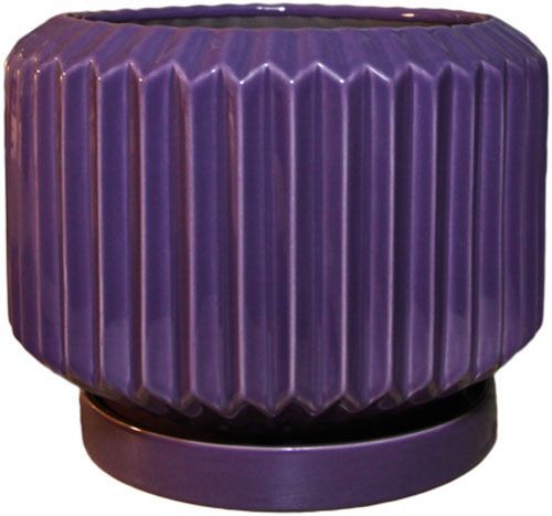 Горщик керамічний Резон Барбарис круглий 4,1 л фіолетовий (Р285) 